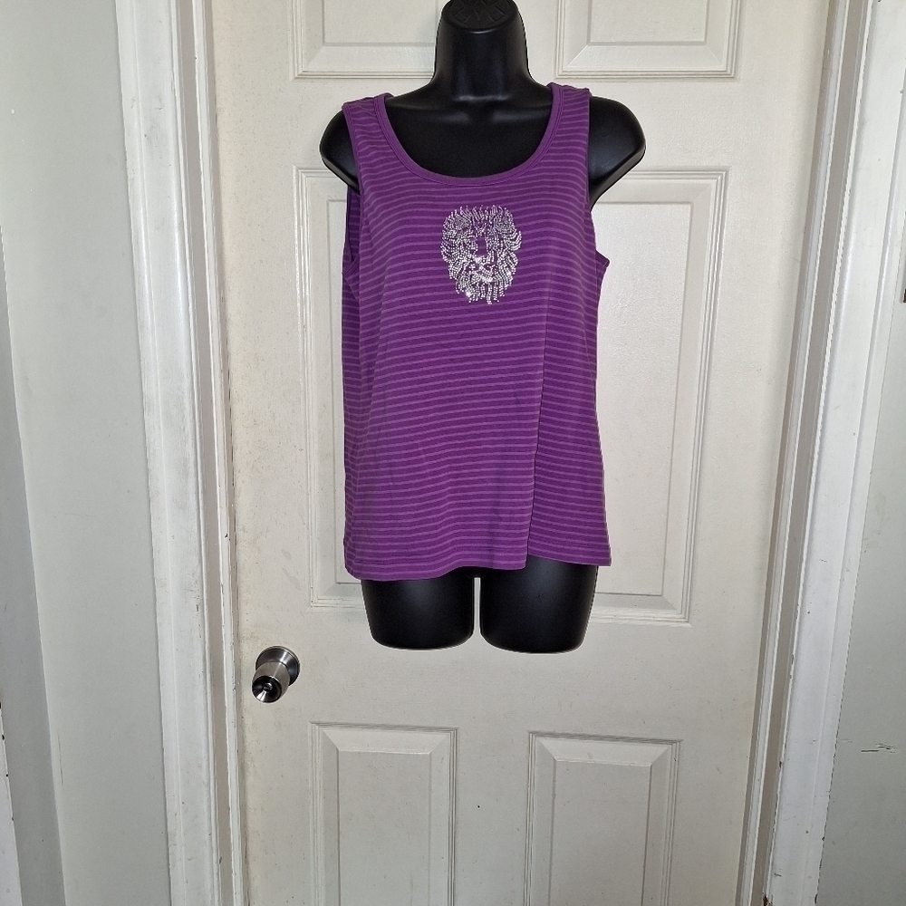 Chicos striped Medium tank top